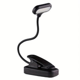 Book with clip, battery powered flexible reading light, portable night light for room decoration, 1 unit