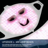 Face Neck Silicone LED 7 Colors Photon Red Light Therapy Flexible Facial Beauty Mask Skin Care Anti-Ance