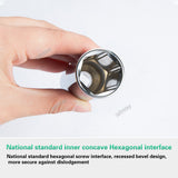 10Pcs Hex Set 1/4" 3/8" 1/2" 5/6/7/8/9/10/11/12/13/14/15/16/17/19/22mm Anti-rust Mirror Ratchet Wrench Socket Head