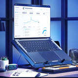 Mesh Design Cooler Stand Adjustable Laptop Pad with 8 Fans Strong Airw Low Noise Usb for Notebook