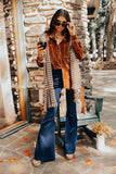 Velvet Elegant Lapel Loose Long Sleeve Shirt