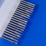 Burrs Set 1/8 Shank Diameter Double Cut Tungsten Carbide Burs Rotary File Carving Grinding Bit 20Pcs