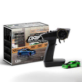 (Green) 1:76 Turbo Racing C64 Drift RC Car With Gyro Radio Full Proportional Toys RTR DE jk