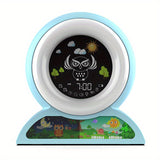 1pc Cute Digital Alarm Clock with Temperature and Smart Night Light for Toddlers - Teaches Boys and Girls When to Wake Up for Back to School - Aesthetic School Supplies