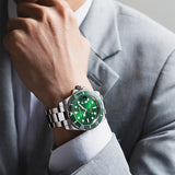 PINTIME Top Brand Luxury Watch for Men 30M Waterproof Date Clock Sport Quartz Wristwatch Stainless Steel Strap Relogio Masculino
