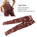Butt Lift Yoga Pants Soft Tie Dye Seamless Workout Leggings for Women for Cycling