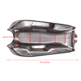Motorcycle Gas Tank Sporty Look Bare Metal Retro Design Impact Resistance High Hardness Iron Fuel Petrol Tank for Motorbike