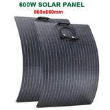 600W 300W Solar Panel+60A Controller 18V Flexible Monocrystale Solars Cell Power Charge for Outdoor Camping Yacht Car RV Boat
