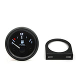2'' 52mm Level Gauge, Pointer 12V Fuel Tank Meter with LED Backlight Rim Automotive Gauges for Universal Car Boat