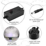 Mist Maker Fogger Water Fountain Pond Fog Atomizer Air Humidifier Haloween hine Black Us Plug