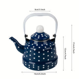 1Pc Enamel Tea Kettle Stainless Steel Teapot Stovetop Tea Kettle Coffee Pot Coffee Kettle Lovely Enamel Teapot For Loose Leaf Tea