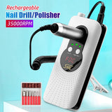 NEW 35000rpm Drill M6 Portable Rechargeable Pedicure Strong Polishing Electric hine Manicure Nail Tool