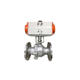 Pneumatic ball flange stainless steel 304 316 switch adjustment O type explosion-proof quick shut-off vae