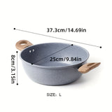 1pc, Stew Pot, Household Double-eared Stew Pot, Electromagnetic Stove, Cooking Pot, Food Supplement Pot, Gift, Non-stick Pot
