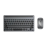 Keyboard Mouse Set 78key Bluetooth Wireless Four-Mode Type-C Charging Keypad with Card Slot Bracket for Desktop Laptop Office PC
