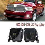 Black for Ram 1500 2013-2018 LED Fog Lights White DRL Bumper Driving Lamps Waterproof Car Accessori jn