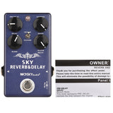 Moskyaudio Guitar Effect Pedal True Bypass Sky Reverse Delay Effector Pedal Reverb Guitar Parts Effect Delay Digital Reverb