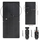 120W/110W Monocrystale Solar Panel 18V Flexible Solars Module Plate for Car Battery Charger/Power Bank/Camping/Hiking/Home