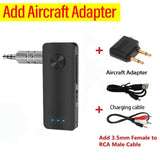 Bluetooth 5.3 Audio Receiver Transmitter Stereo Hansfree Call 3.5mm AUX USB Dongle Airplane Wireless Adapter For TV PC Car Kit