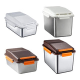 Pet Food Container - Household Stainless Steel Airtight Bucket for Rice, Grain & Cereal