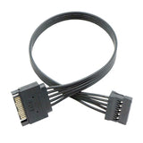Lightweight SATA Compact Good Conductivity Useful 15 Pin Hard Drive Power Supply Splitter Cable