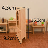 1/12 Scale Dolls House Miniature Furniture Wooden Triangular Cabinet Storage For Dollhouse Decorate Accessories