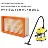 12 Bags + 1 Flat Pleated Filter for WD4, WD5 and WD6 Wet & Dry Multi- Vacuum Cleaner