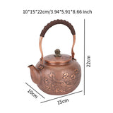 Copper Teapot - Water Boiler & Coffee Pot For Hiking, Picnic & Tea Lovers