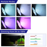 WEEK AQUA T70 RGB 70W Button Edition High Power Moonlight Led Aquarium Light Full Spectrum Freshwater Aquatic Plants 2nd Stand
