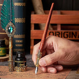 17pcs Antique Sprinkg Feather Dip Pens Ink Vintage Calligraphy Pen Set Fountain Art Supplies Crafts Gifts for Student DIY