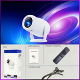 Newest Smart Portable Y400 Projector Android 12.0 With Dual Band Wifi6 BT5.0 Auto Focus 180° Free Outdoor Projection