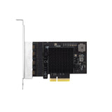 2.5 Gigabit 4 ports PCIe 4x network card PCI-Express to 10 /100/1000M/2.5G Ethernet Lan NIC 2500mbps RTL8125B desktop and server