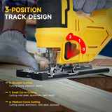 Cordless Jig Saw 80mm 2700RPM Electric Jigsaw with LED Light 0-45º Cutting Woodworking Tools for 20V Battery (No Battery)