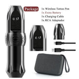 2023 New Arrival Wireless Tattoo Machine Pen Gun Rotary Battery Strong Coreless Motor LCD Digital Display for Artist Body
