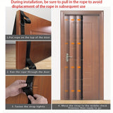 Multi-Section Door Buckle: Multi-Point Door Anchor Pull Rope for Fitness & Home Door Clamp - Suspension Training Belt