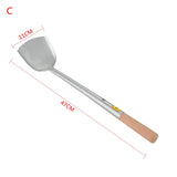 Stainless Steel Big Long Spatula Shovel Chef Cooking Cocina Utensilios Wooden Handle Spatula Kitchen Utensil