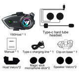 Motorcycle Helmet Handsfree Call Music Earphone Headset Wireless for Riders Moto GPS Headphone Waterproof BT 5.3 Y80
