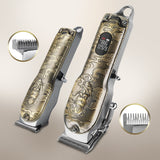 NEW RESUXI JM-2021 USB Rechargable Trimmer All Metal Hair Clipper Set Barber Professional Electric Men Cutting hine