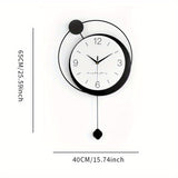 1pc Large Battery-Powered Wall Clock - Modern Minimalist Design for Living Room, Kitchen, Bedroom, Dining Room, and Office Decor