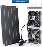 Solar Panel Kit 10W Weatherproof Dual 3.5 m Cable For Outdoor Small Chicken Coop Greenhouse Shed Pet House Fan