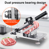 Stainless Steel Table Frozen Cutting Machine - Adjustable Thickness Meat/Fruit/Vegetable Slicer, Kitchen Accessories