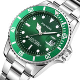 PINTIME Men Watch Fashion Brand Quartz Waterproof Wristwatch Rotatable Bezel Magnified Date Window Sport Casual Reloj Hombre Hot