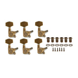 6R Guitar Tuning Keys Tuners Machine Head 6 String Bronze Plated Single Hole Tuning Pegs for Classical Acoustic Guitar NEW