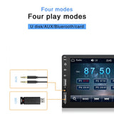 Double Din Car Stereo 7Inch Multimedia Radio With Bluetooth Touchscreen Receiver MP5 Audio Player Mirror Link 2USB AUX