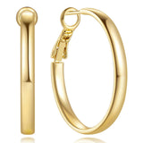 14K Gold Hoop Earrings for Women Trendy Gold Earrings Polished Chunky Hoop Earring Classic Dainty Earring Hoops 20MM