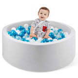 Foam Ball Pit for Toddlers, Soft Round Ball Pit for Kids, Easy to Clean  Light Grey