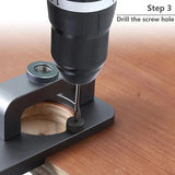35mm Concealed Hinge Jig Kit Aluminum Cabinet Door Hinges Hole Drilling Jig with Forstner Bit Punch Locator for Woodworking
