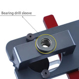35mm Concealed Hinge Jig Kit Aluminum Cabinet Door Hinges Hole Drilling Jig with Forstner Bit Punch Locator for Woodworking