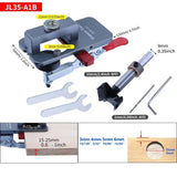 35mm Concealed Hinge Jig Kit Aluminum Cabinet Door Hinges Hole Drilling Jig with Forstner Bit Punch Locator for Woodworking