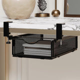 UnderDesk Drawer Slide Out Shelf for Office Supplies (Black)